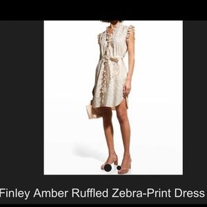 Finley ruffled zebra print dress NEW!